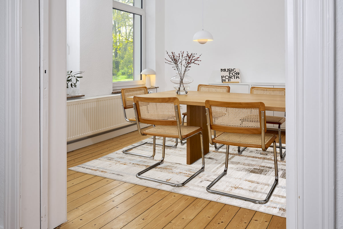 Stripola Wohnteppich, Grau/Beige, Raumbild 3