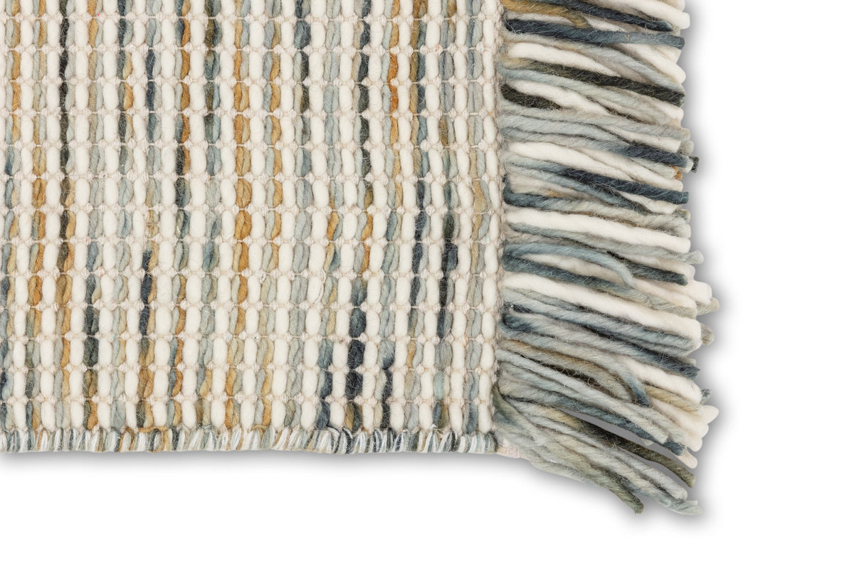 SCHÖNER WOHNEN-Kollektion Teppich ARINA, Blau, Ecke mit Fransen