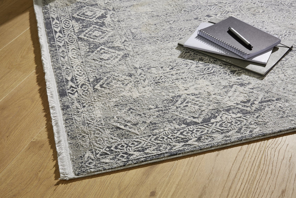 Terrava Wohnteppich, Grau/Creme, Detail 4