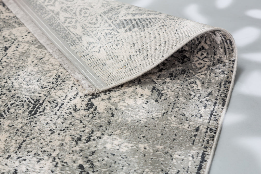 Terrava Wohnteppich, Grau/Creme, Detail