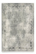 Terrava Wohnteppich, Grau/Creme, Draufsicht