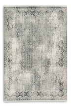 Terrava Wohnteppich, Grau/Creme, Draufsicht