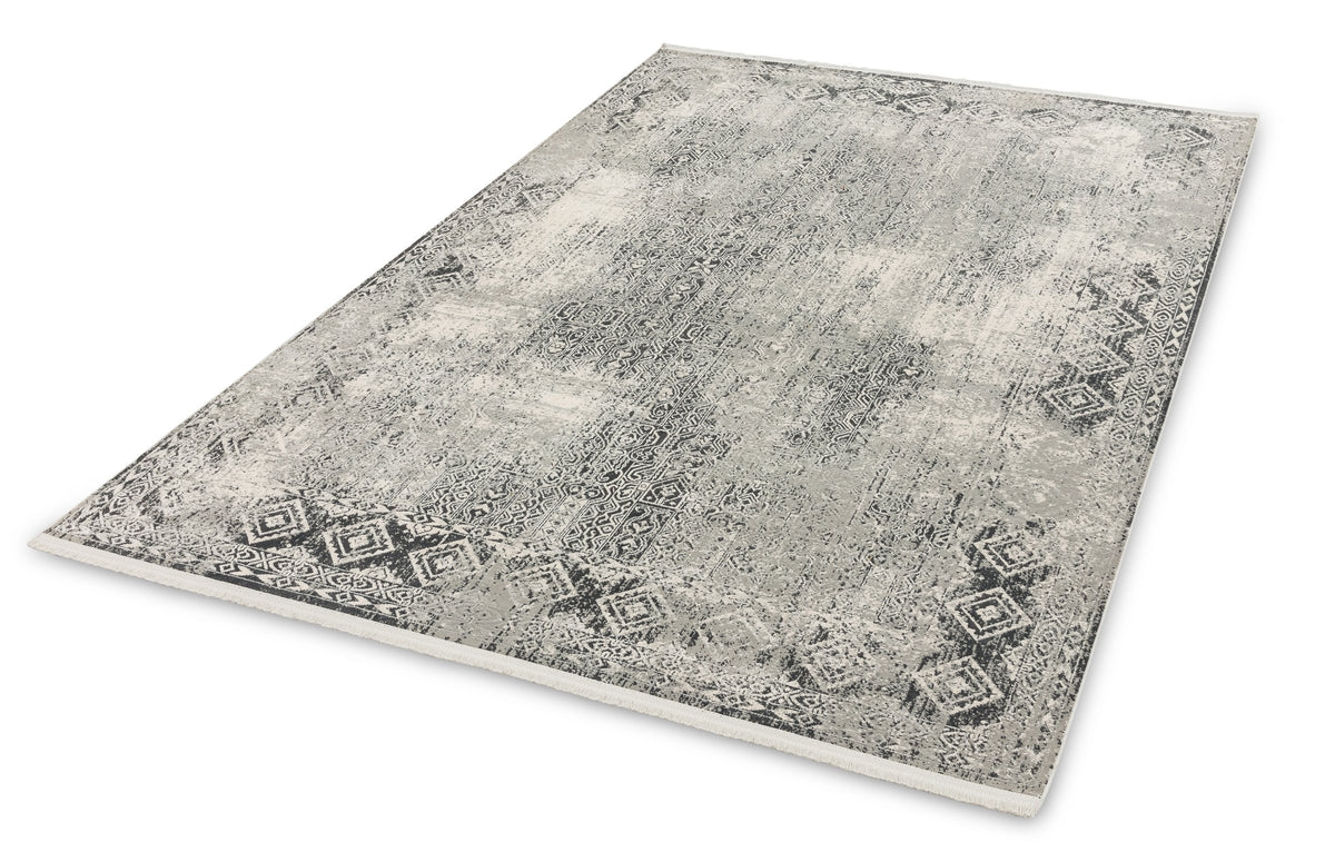 Terrava Wohnteppich, Grau/Creme, Perspektive