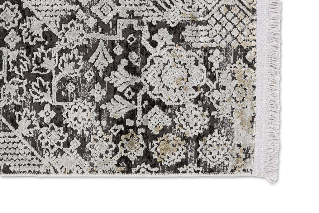 Velora Wohnteppich, Anthrazit/Silber, Detail 2