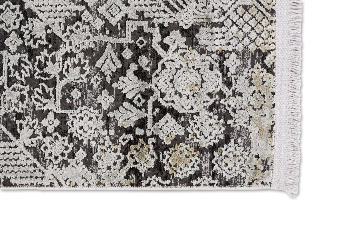 Velora Wohnteppich, Anthrazit/Silber, Detail 2