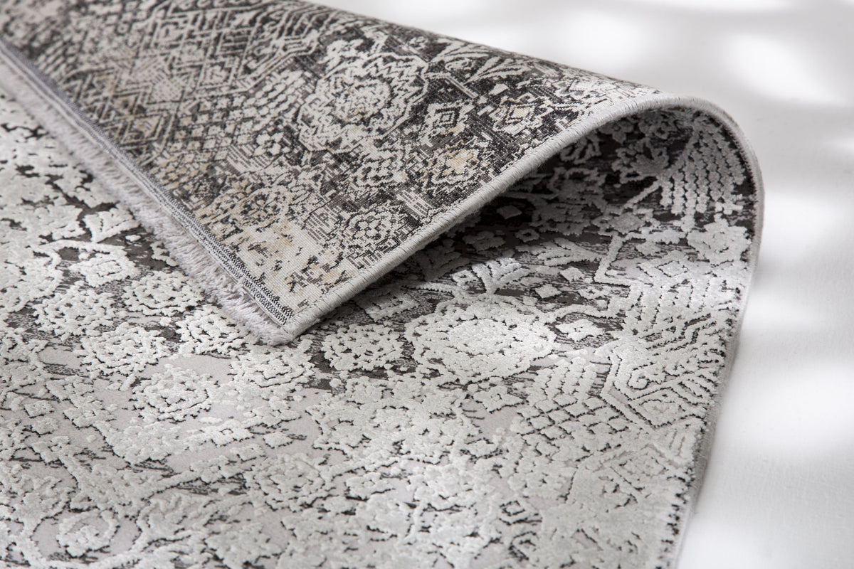 Velora Wohnteppich, Anthrazit/Silber, Detail