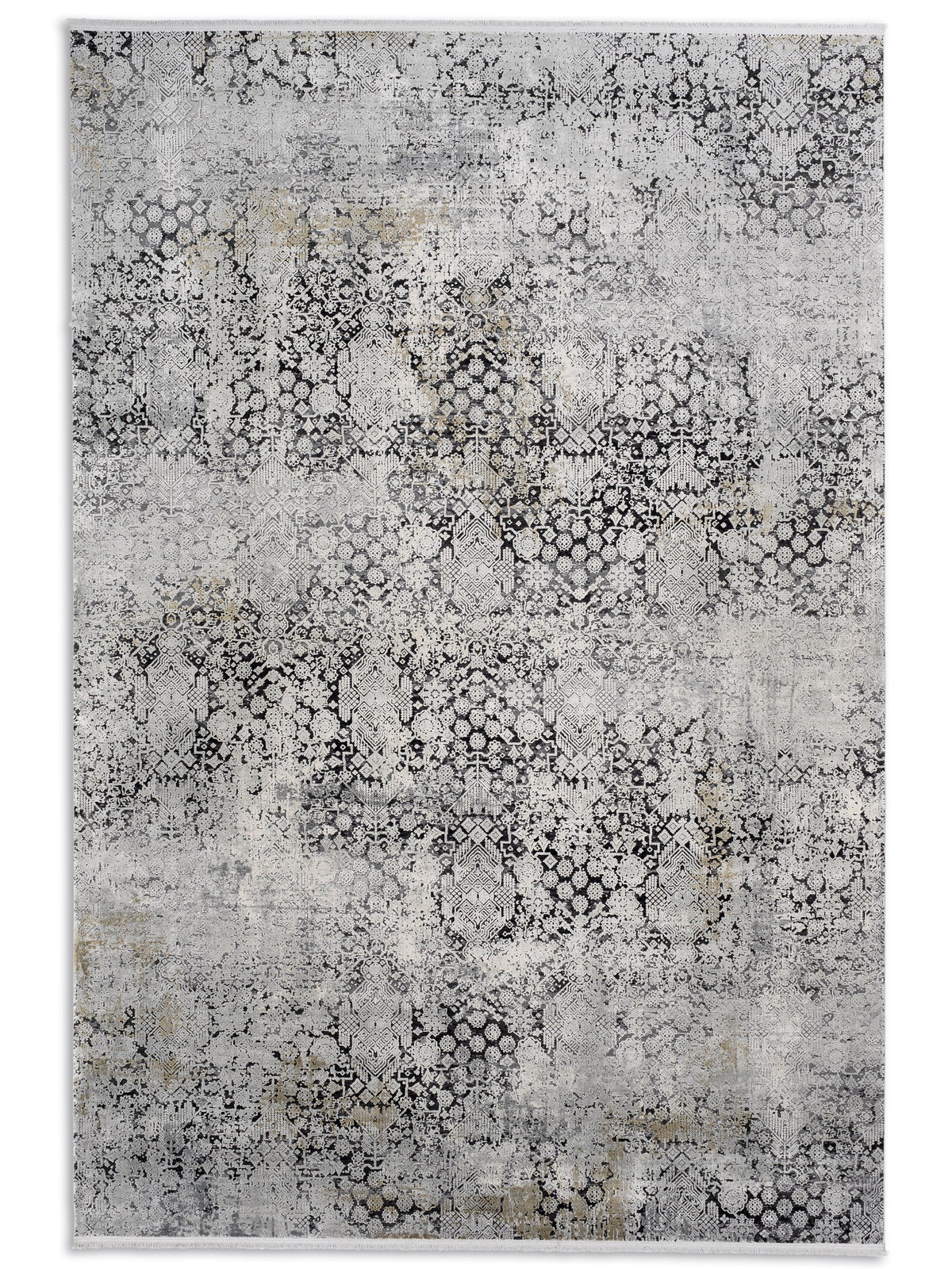 Velora Wohnteppich, Anthrazit/Silber, Draufsicht