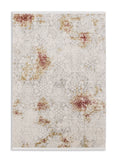 Velora Wohnteppich, Rot/Beige, Draufsicht