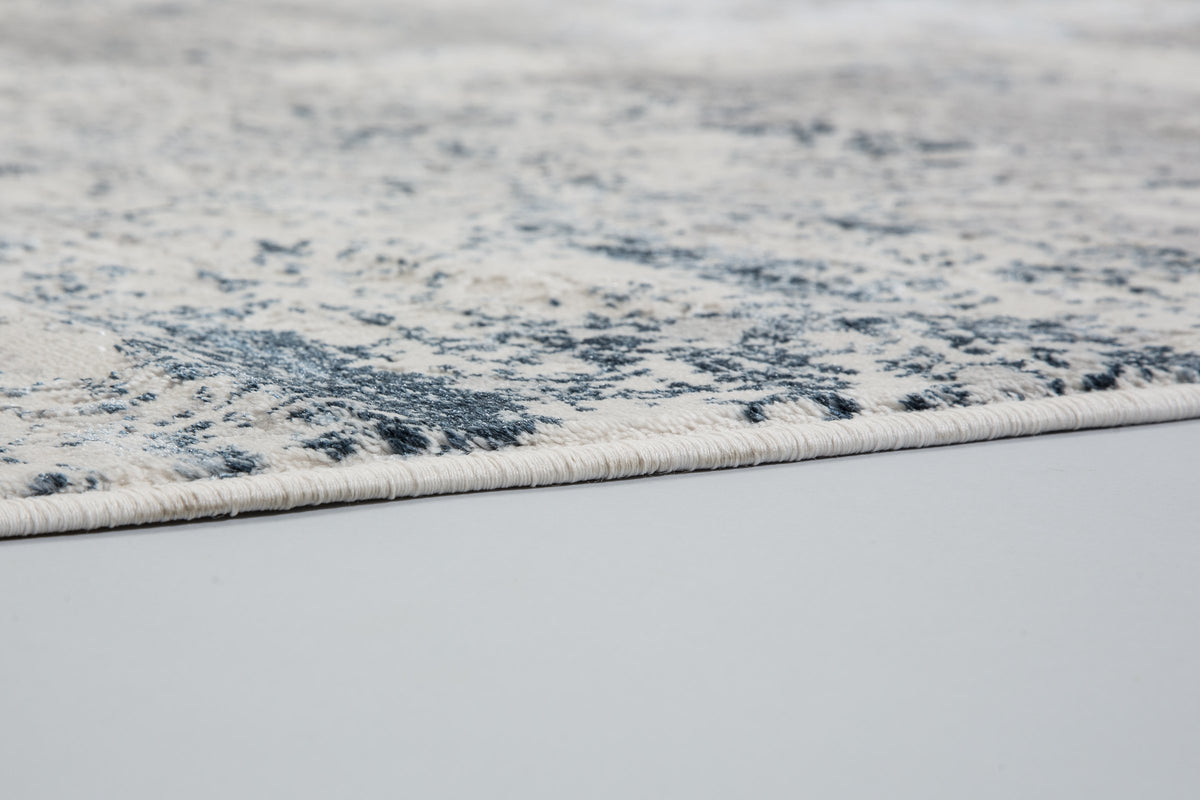 Vintara Wohnteppich, Blau/Creme, Detail 3