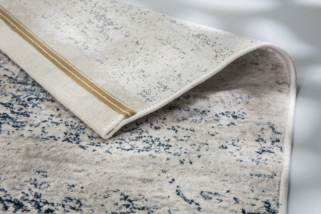 Vintara Wohnteppich, Blau/Creme, Detail