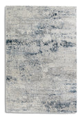 Vintara Wohnteppich, Blau/Creme, Draufsicht