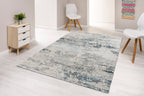 Vintara Wohnteppich, Blau/Creme, Raumbild