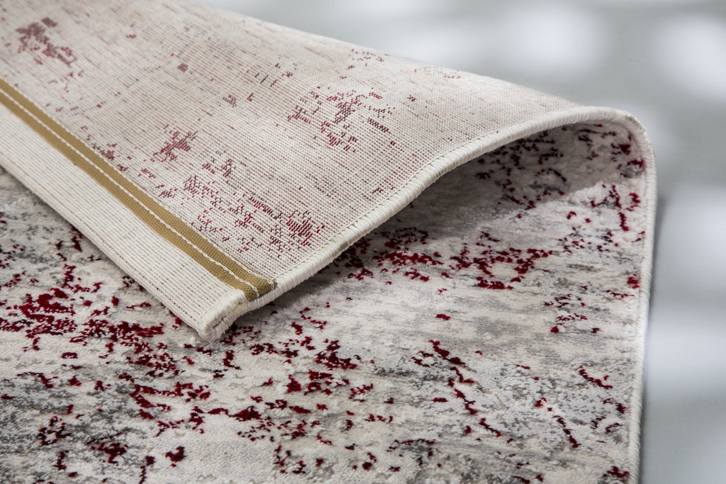 Vintara Wohnteppich, Rot/Creme, Detail