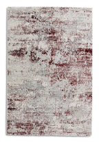 Vintara Wohnteppich, Rot/Creme, Draufsicht