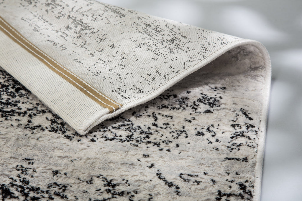 Vintara Wohnteppich, Schwarz/Beige, Detail