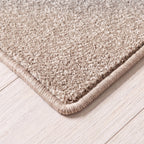 Zafira Teppich nach Maß | Farbe: Sand (250) | gekettelte Kante (Beispielbild, Farbe kann abweichen)